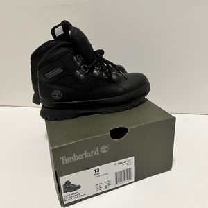 Black euro hiker timberlands size 13.